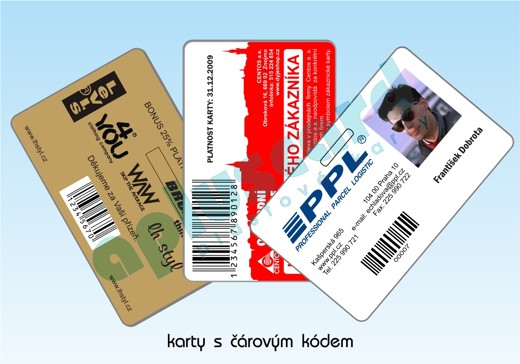 karta s čárovým kódem